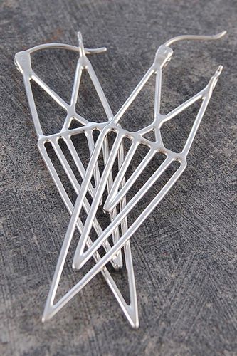 Womens Aztec Geometric Sterling Silver Drop Earrings - - One Size - NastyGal UK (+IE) - Modalova