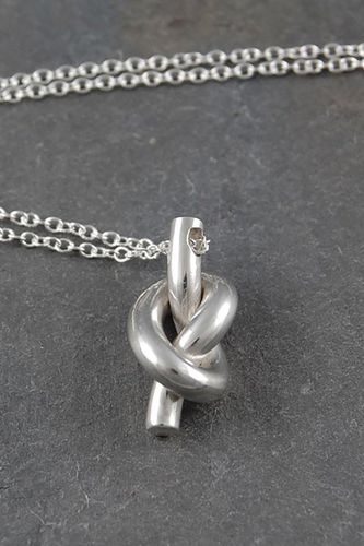 Womens Friendship Sterling Silver Knot Promise Necklace - - One Size - NastyGal UK (+IE) - Modalova