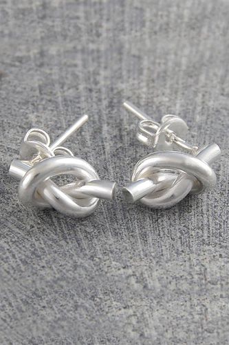 Womens Friendship Knot Sterling Silver Stud Earrings - - One Size - Otis Jaxon London - Modalova