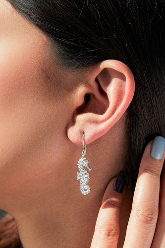 Womens Sterling Silver Seahorse Earrings - - One Size - Otis Jaxon London - Modalova
