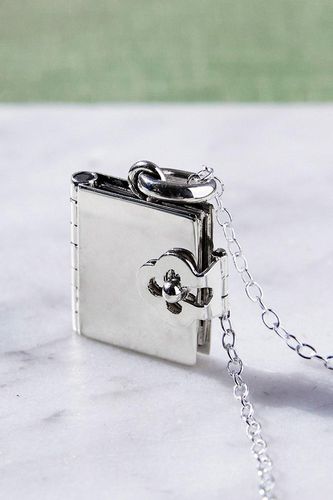 Womens Sterling Silver Book Locket Necklace - - One Size - NastyGal UK (+IE) - Modalova