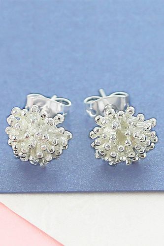 Womens Dandelion Sterling Silver Stud Earrings - - One Size - Otis Jaxon London - Modalova