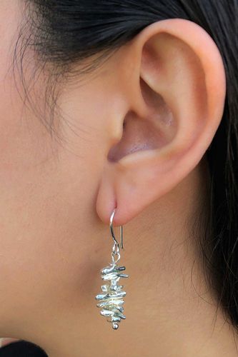 Womens Fragment Sterling Silver Drop Earrings - - One Size - Otis Jaxon London - Modalova