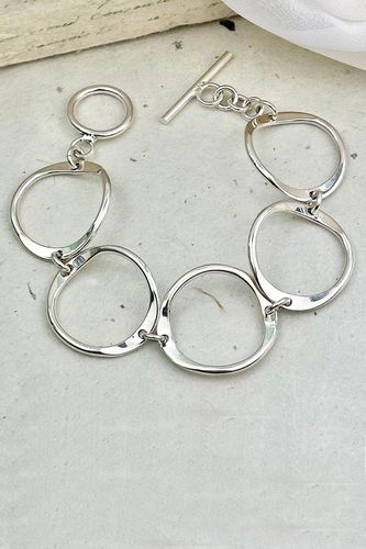 Womens Circle Links Statement Sterling Silver Bracelet - - One Size - Otis Jaxon London - Modalova