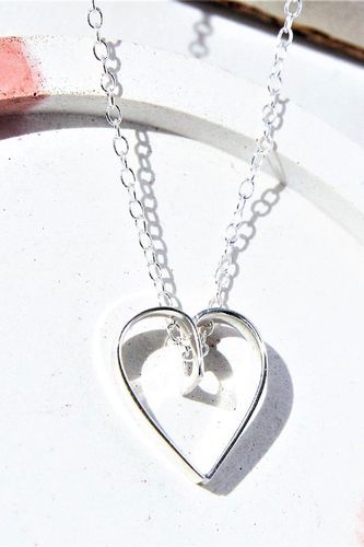 Womens Lace Heart Sterling Silver Pendant Necklace - - One Size - Otis Jaxon London - Modalova