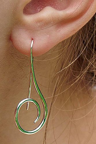 Womens Musical Note Sterling Silver Drop Earrings - - One Size - NastyGal UK (+IE) - Modalova