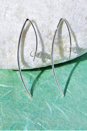 Womens Wishbone Contemporary Sterling Silver Drop Earrings - - One Size - NastyGal UK (+IE) - Modalova