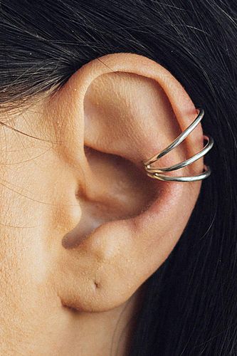 Womens Triple Bar Ear Cuff Sterling Silver Earring - - S - Otis Jaxon London - Modalova