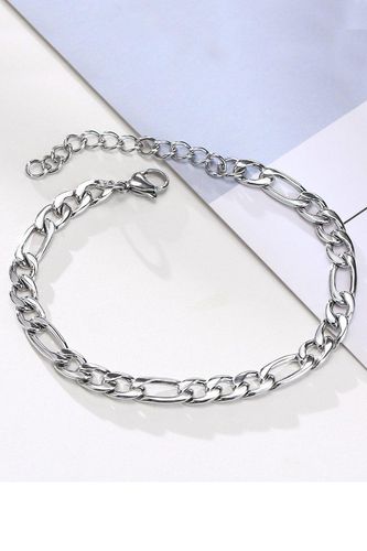 Womens Figaro Chain Silver Plated Unisex Bracelet - - One Size - Otis Jaxon London - Modalova