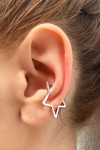 Womens Star Sterling Silver Ear Cuff - - One Size - NastyGal UK (+IE) - Modalova