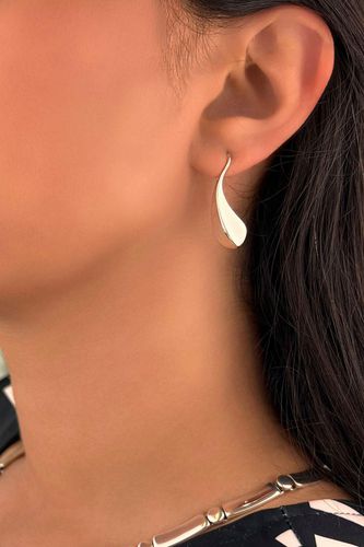 Womens Melting Teardrop Sterling Silver Drop Earring - - One Size - Otis Jaxon London - Modalova