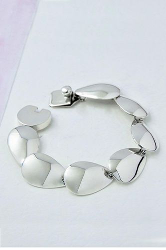 Womens Chunky Sterling Silver Teardrop Bracelet - - One Size - Otis Jaxon London - Modalova