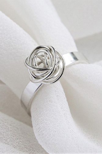 Womens Nest Contemporary Sterling Silver Ring - - P - Otis Jaxon London - Modalova