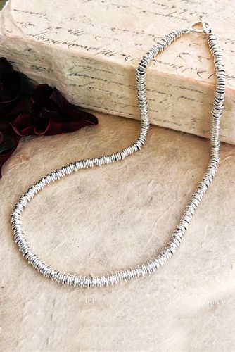 Womens Chunky Sterling Silver Minimalist Rings Choker Necklace - - 16 inches - Otis Jaxon London - Modalova