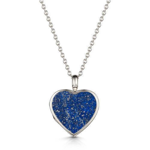 Womens Lapis Lazuli Modern Heart Locket - - One Size - LOVELOX Lockets - Modalova