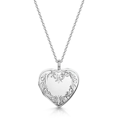 Womens Scroll Heart Locket - - One Size - NastyGal UK (+IE) - Modalova