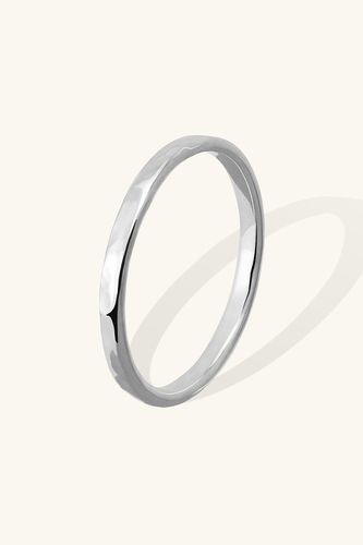 Womens Sterling Silver Hammered Stacking Ring - - P - NastyGal UK (+IE) - Modalova