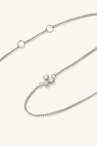 Womens Sterling Silver / Gold Vermeil Lab Grown Diamond Trio Bracelet Chain - - 7.5 inches - L'ERA - Modalova