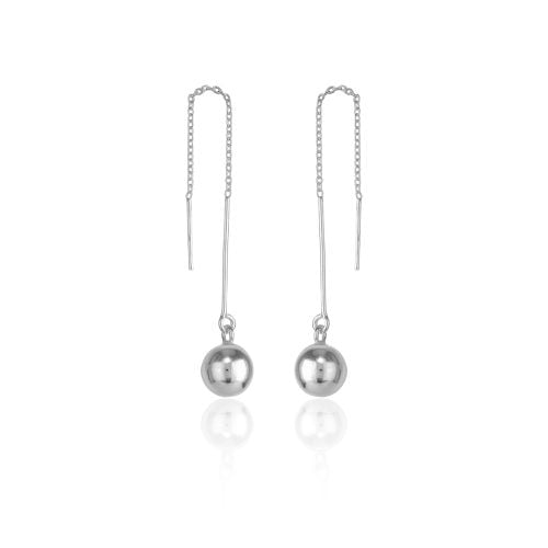 Womens Bead Sphere Chained Drop Sterling Silver Earring - - One Size - NastyGal UK (+IE) - Modalova