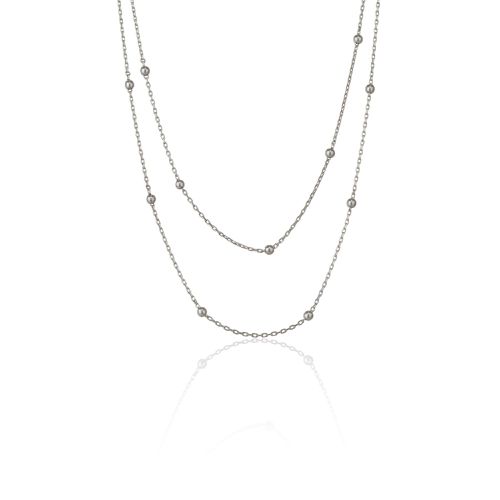 Womens Dorissa Multicolour Sterling Silver Beaded Double Necklace - - One Size - NastyGal UK (+IE) - Modalova