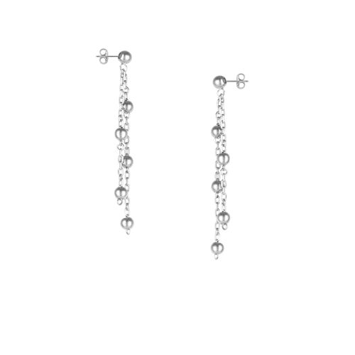 Womens Dorica Sterling Silver Multi Bead Drop Earring - - One Size - NastyGal UK (+IE) - Modalova