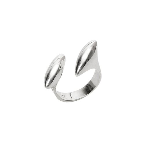 Womens Double Marquise Sterling Silver Adjustable Ring - - One Size - Spero London - Modalova