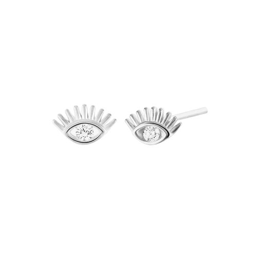 Womens Eye Stud Earring Sterling Silver - - One Size - NastyGal UK (+IE) - Modalova