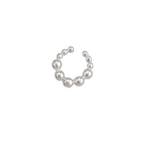 Womens Fancy Bubble Bead Sterling Silver Ear Cuff No Piercing - - One Size - Spero London - Modalova