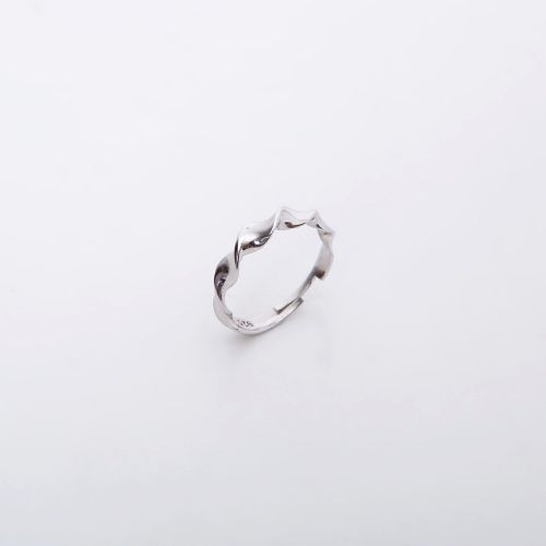 Womens Helical Sterling Silver Ring Lightly Twisted Ring - - One Size - NastyGal UK (+IE) - Modalova