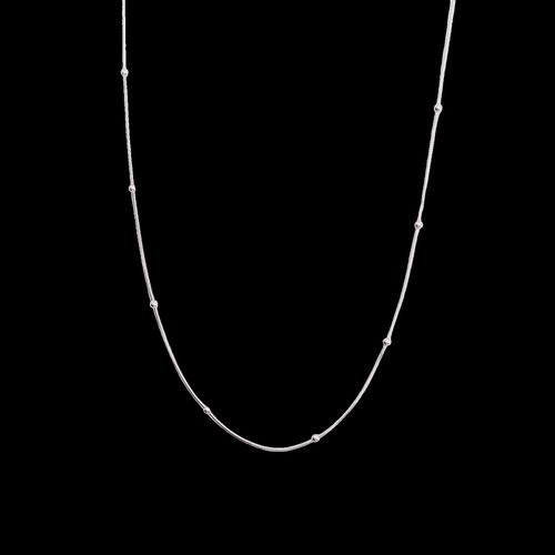 Womens Italian Bead Chain Sterling Silver Satellite Necklace - - One Size - NastyGal UK (+IE) - Modalova