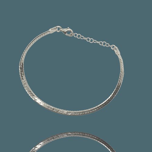 Womens Italian Sterling Silver Herringbone Bracelet - - One Size - NastyGal UK (+IE) - Modalova