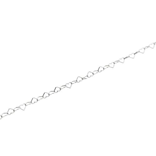 Womens Love Heart Sterling Silver Chain Bracelet - - One Size - NastyGal UK (+IE) - Modalova