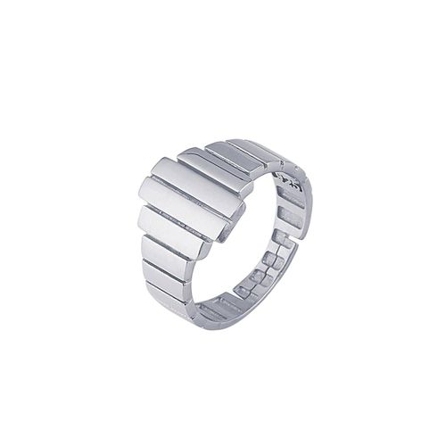 Womens Multiple Bar Layered Rectangular Sterling Silver Ring - - One Size - NastyGal UK (+IE) - Modalova