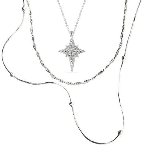 Womens Necklace Layering Set Beaded Twisted and Northern Star - - One Size - NastyGal UK (+IE) - Modalova