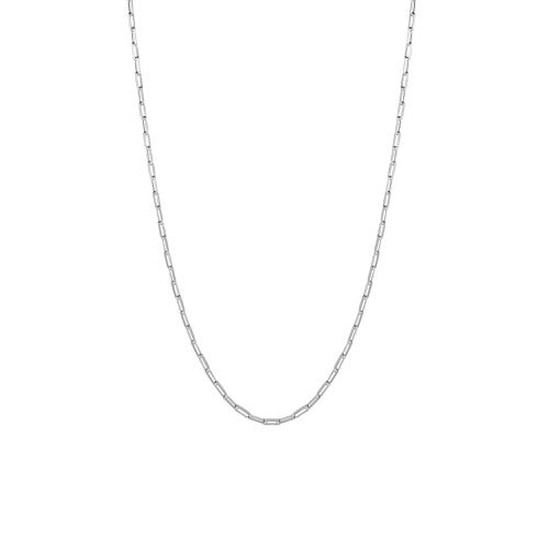 Womens Rectangular Link Chain Sterling Silver Necklace - - One Size - NastyGal UK (+IE) - Modalova