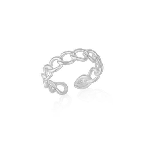 Womens Sterling Silver Chain Ring - - One Size - Spero London - Modalova
