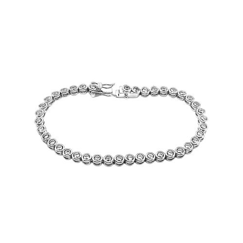 Womens Sterling Silver Circle Tennis Bracelet - - One Size - NastyGal UK (+IE) - Modalova