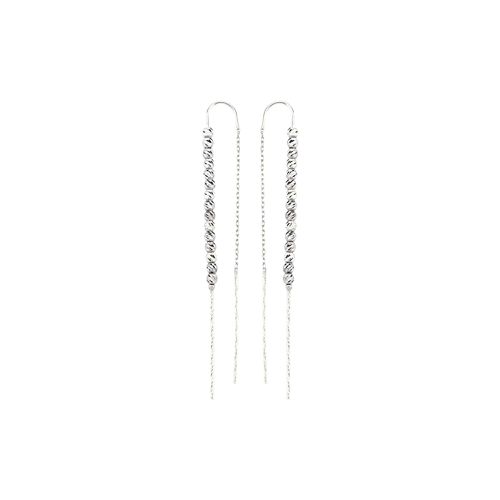 Womens Sterling Silver Dorica Chain Bead Drop Earring - - One Size - NastyGal UK (+IE) - Modalova