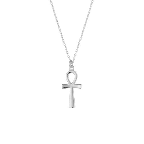 Womens Sterling Silver Egyptian Ankh Necklace - - One Size - Spero London - Modalova