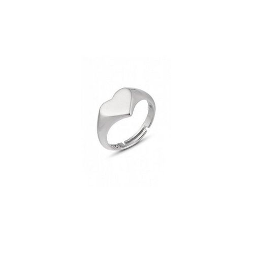 Womens Sterling Silver Heart Love Signet Ring - - One Size - Spero London - Modalova