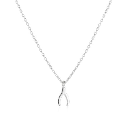 Womens Sterling Silver Mini Wishbone Necklace - - One Size - Spero London - Modalova