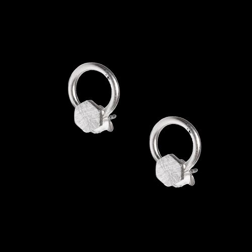 Womens Sterling Silver Natural Textured Hexagon Stud Earrings - - One Size - NastyGal UK (+IE) - Modalova