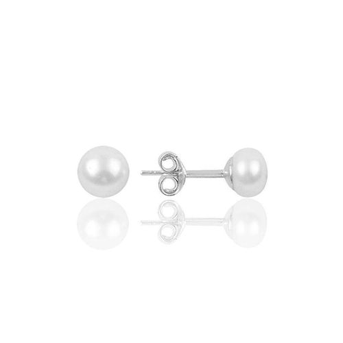 Womens Sterling Silver Natural Pearl Stud Earring - - One Size - NastyGal UK (+IE) - Modalova