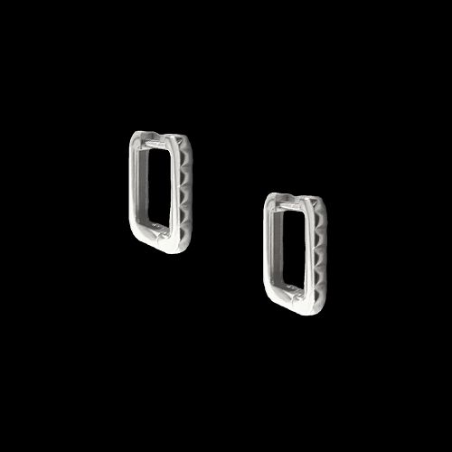 Womens Sterling Silver Rectangular Hoop Earrings - - One Size - NastyGal UK (+IE) - Modalova