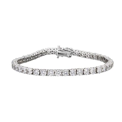 Womens Sterling Silver Tennis Bracelet - - One Size - NastyGal UK (+IE) - Modalova
