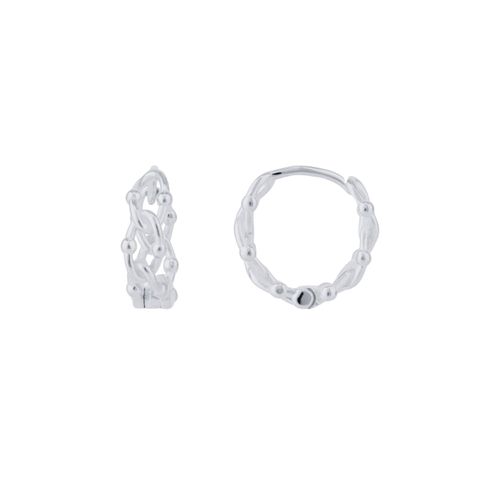 Womens Sterling Silver Twisted Bead Earring - - One Size - NastyGal UK (+IE) - Modalova