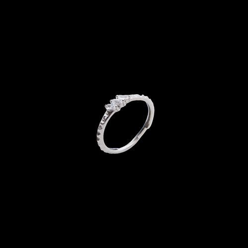 Womens Three Baguette Stone Sterling Silver Ring - - One Size - NastyGal UK (+IE) - Modalova