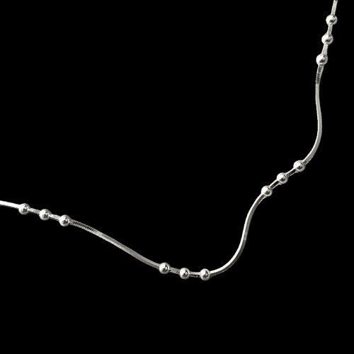 Womens Three Bead Sterling Silver Chain Satellite Necklace - - One Size - NastyGal UK (+IE) - Modalova