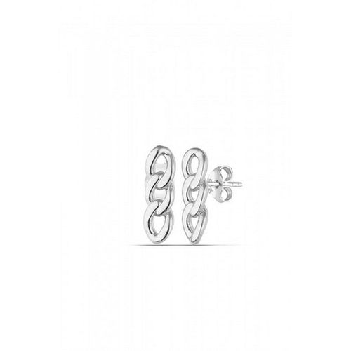 Womens Three Chain Sterling Silver Stud Earring - - One Size - NastyGal UK (+IE) - Modalova