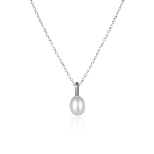 Womens Treasures Baroque Seed Pearl Pendant Sterling Silver Necklace - - One Size - NastyGal UK (+IE) - Modalova